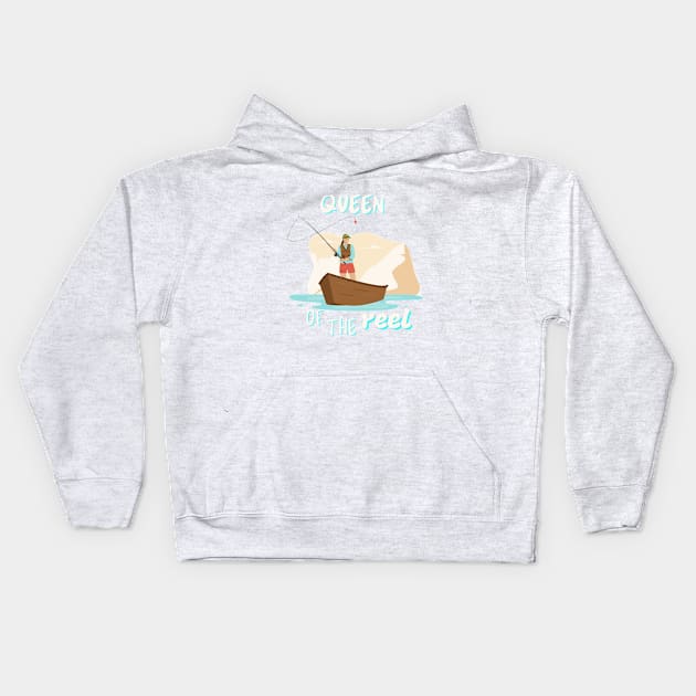 Queen of the Reel Kids Hoodie by Createdreams